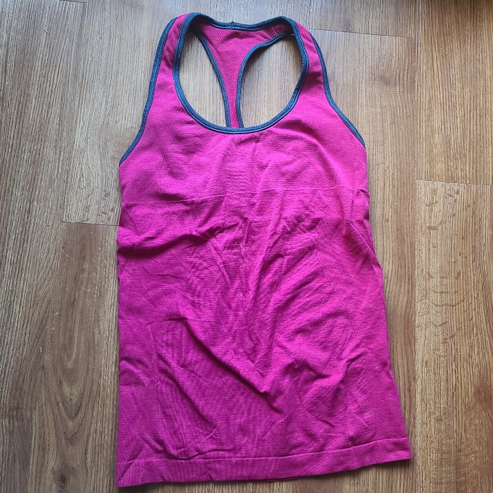 Lululemon Ebb & Flow Racerback Tank Red Size 4 - Picture 5 of 7